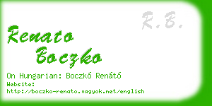 renato boczko business card