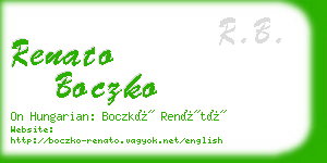 renato boczko business card